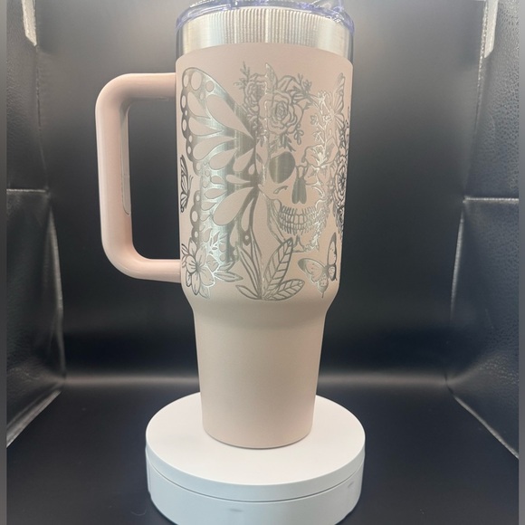 CUSTOM ENGRAVED 40oz Powder Coated Big Swig Tumbler MUSHROOM - Picture 7 of 9